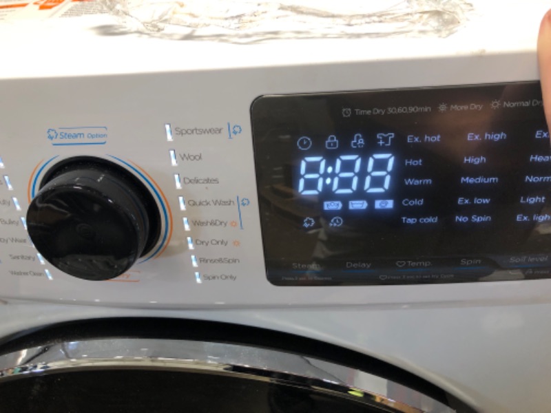 Photo 3 of * TESTED* COMFEE’ 24" Washer and Dryer Combo 2.7 cu.ft 26lbs Washing Machine Steam Care, Overnight Dry, No Shaking Front Load Full-Automatic Machine, Dorm White
