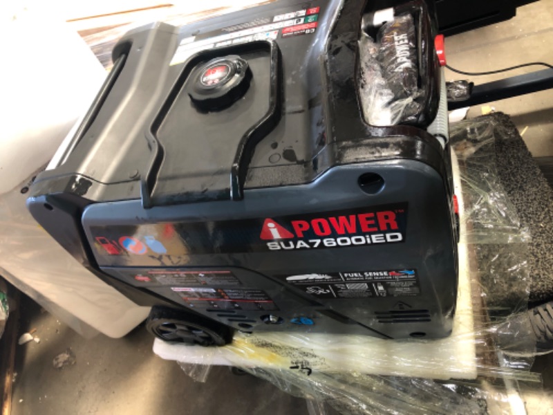 Photo 4 of **MISSING PARTS**UNABLE TO TEST**
A-iPower Portable Inverter Generator, 7600W Dual Fuel Electric Start RV Ready, EPA & CARB Compliant CO Sensor, With Telescopic Handle For Backup Home Use, Tailgating & Camping (SUA7600iED)