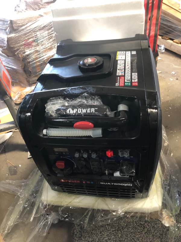 Photo 2 of **MISSING PARTS**UNABLE TO TEST**
A-iPower Portable Inverter Generator, 7600W Dual Fuel Electric Start RV Ready, EPA & CARB Compliant CO Sensor, With Telescopic Handle For Backup Home Use, Tailgating & Camping (SUA7600iED)