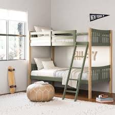 Photo 1 of * SEE NOTES* Caribou Olive with Natural Solid Hardwood Twin Bunk Bed
