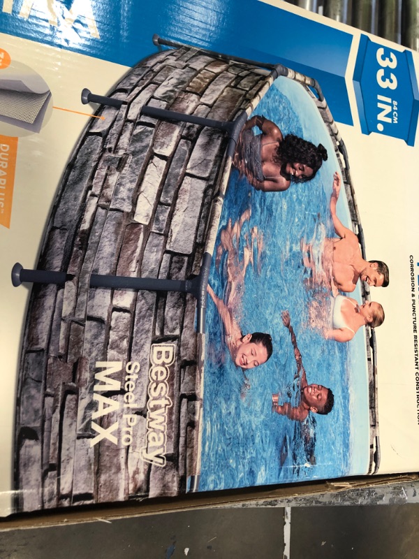 Photo 3 of * SEE NOTES* Bestway Steel Pro Max 14' x 33" Backyard Pool Set Easily set up this above ground backyard pool for hours of summer fun. This Steel Pro Max 14' x 33"
