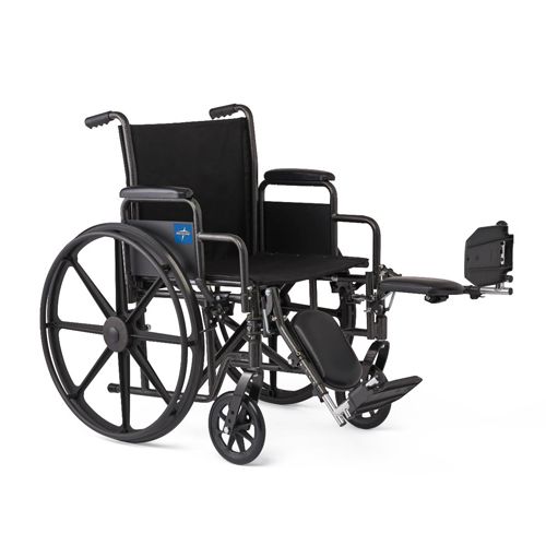 Photo 1 of (For parts)
Medline Guardian K1 Basic Wheelchair with Swing-Back Desk-Length Arms and Elevating Leg Rests, 20"
