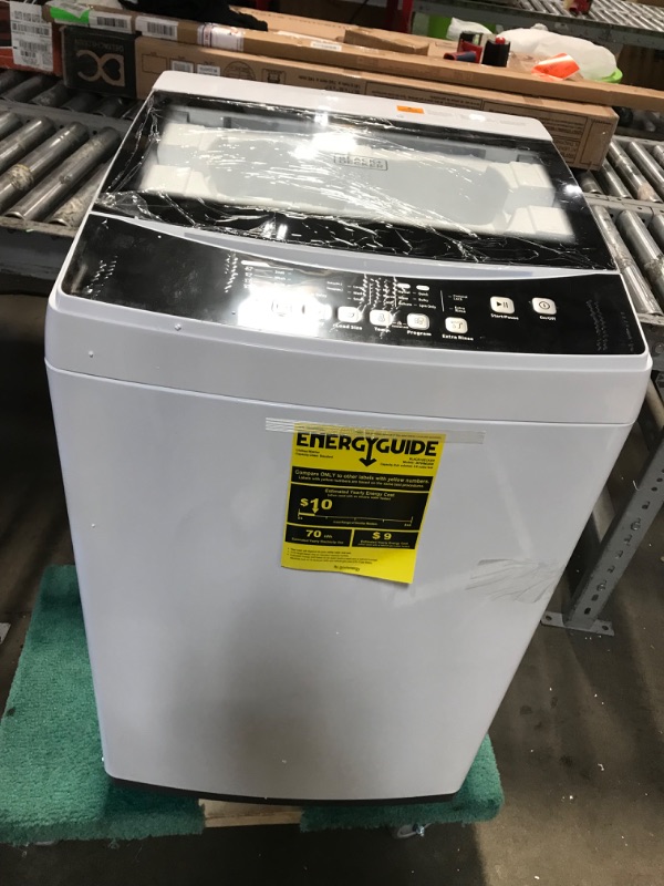 Photo 4 of *** DENTED DAMAGE SHOWN. *** BLACK+DECKER Small Portable Washer, Washing Machine for Household Use, Portable Washer 2.0 Cu. Ft. with 6 Cycles, Transparent Lid & LED Display