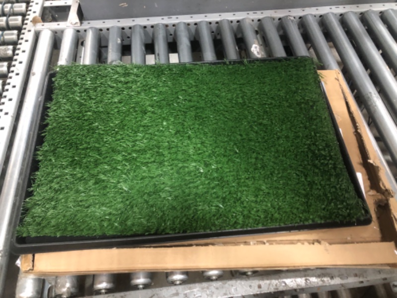 Photo 2 of Artificial Grass Puppy Pee Pad for Dogs and Small Pets - 20x30 Reusable 3-Layer Training Potty Pad with Tray - Dog Housebreaking Supplies by PETMAKER Large 3-Layer System