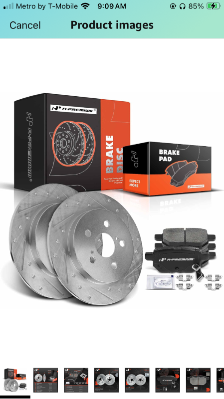 Photo 1 of A-Premium 10.2 inch(259.08 mm) Rear Disc Brake Rotors + Ceramic Pads Kit Compatible with Select Lexus, Pontiac and Toyota Models - CT200h, Vibe, Corolla, Matrix, Prius, Prius Plug-In, Prius Prime