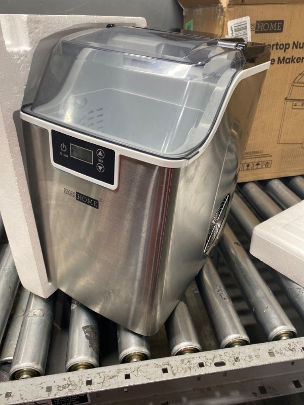 Photo 8 of ***USED - POWERS ON - UNABLE TO TEST FURTHER - MISSING SCOOP***
VIVOHOME Nugget Ice Maker Countertop, Pebble Ice Maker Machine with 44lbs/Day, Portable Soft Chewable Ice Maker with Self-Cleaning, Scoop, 10PCs Ice Bags for Home, Kitchen, Camping, RVs