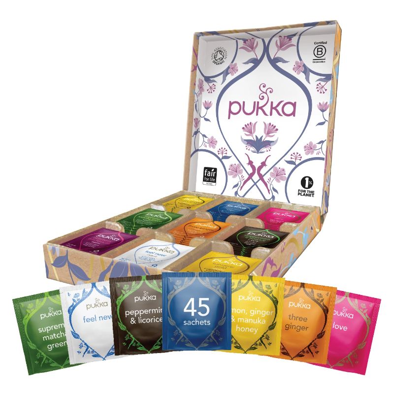 Photo 1 of 
Pukka Tea Gift Box, Herbal Health Wellness Tea, Self Care Selection Organic Tea, Best for Birthdays, Anniversaries & Holidays, 45 Tea Bags, 9 Flavors