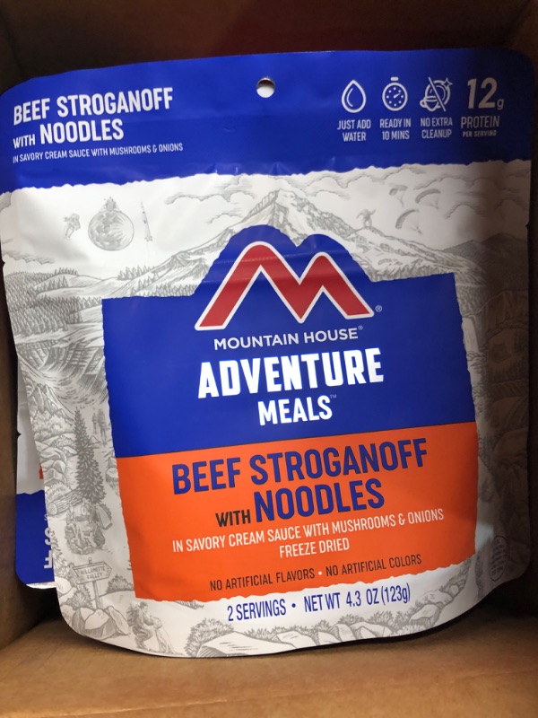 Photo 1 of **NON REFUNDALBE**
EXP: 07/01/2050   Mountain House Beef Stroganoff Freeze Dried Backpacking and Camping Food Survival and Emergency Food