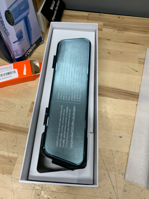 Photo 1 of 12" Mirror Dash Cam 4K Rear View Mirror Camera Smart Full Touch Screen, Front Rear and Interior Triple Recording, with 64GB Card, WiFi, GPS, Reverse Assist