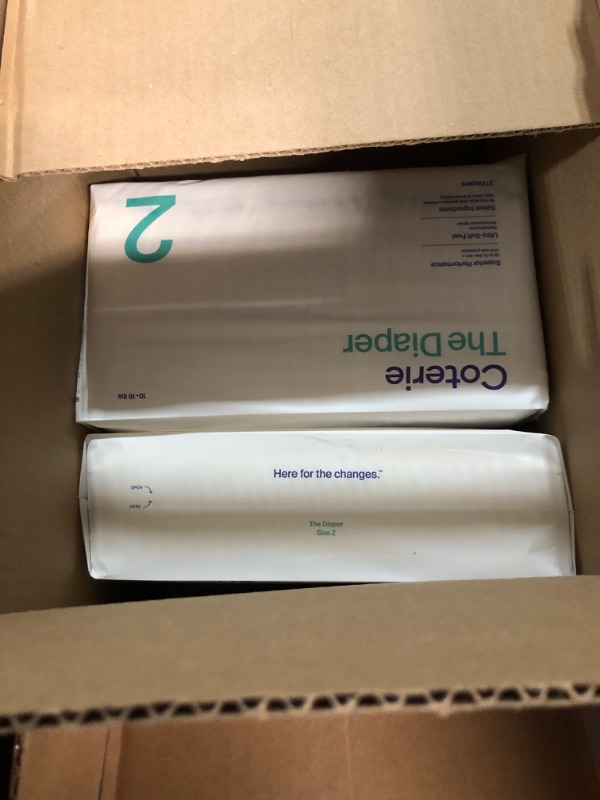 Photo 3 of ***MISSING SOME ITEMS/ SEE PHOTOS***

Coterie Baby Diapers + Wipes Baby Kit, Size 1 (99 Count) Size 2 (186 Count) 4 Wipe Packs (224 Wipes) Made with Plant-Based Fibers, Hypoallergenic, Designed for Sensitive Skin, Clean Ingredients