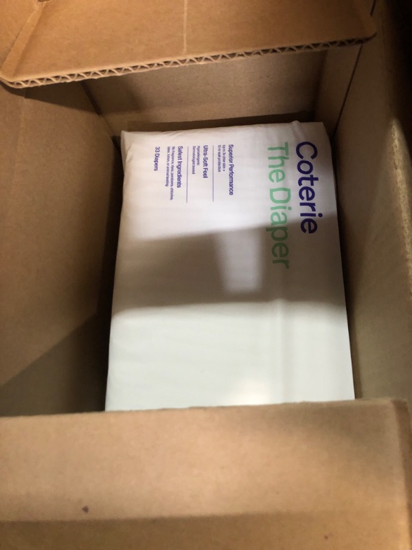Photo 2 of ***MISSING SOME ITEMS/ SEE PHOTOS***

Coterie Baby Diapers + Wipes Baby Kit, Size 1 (99 Count) Size 2 (186 Count) 4 Wipe Packs (224 Wipes) Made with Plant-Based Fibers, Hypoallergenic, Designed for Sensitive Skin, Clean Ingredients