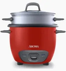 Photo 1 of Aroma Housewares 14-Cup (Cooked) (7-Cup UNCOOKED) Pot Style Rice Cooker and Food Steamer (ARC-747-1NGR)