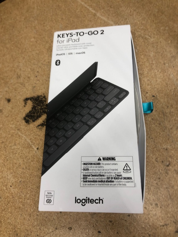 Photo 3 of (READ FULL POST) Logitech Keys-to-GO 2 Portable Wireless iPad Keyboard with Built-in Cover, Slim and Compact Bluetooth Keyboard for iPad, iPhone, Mac, and Apple TV, Easily Switch with Devices - Graphite