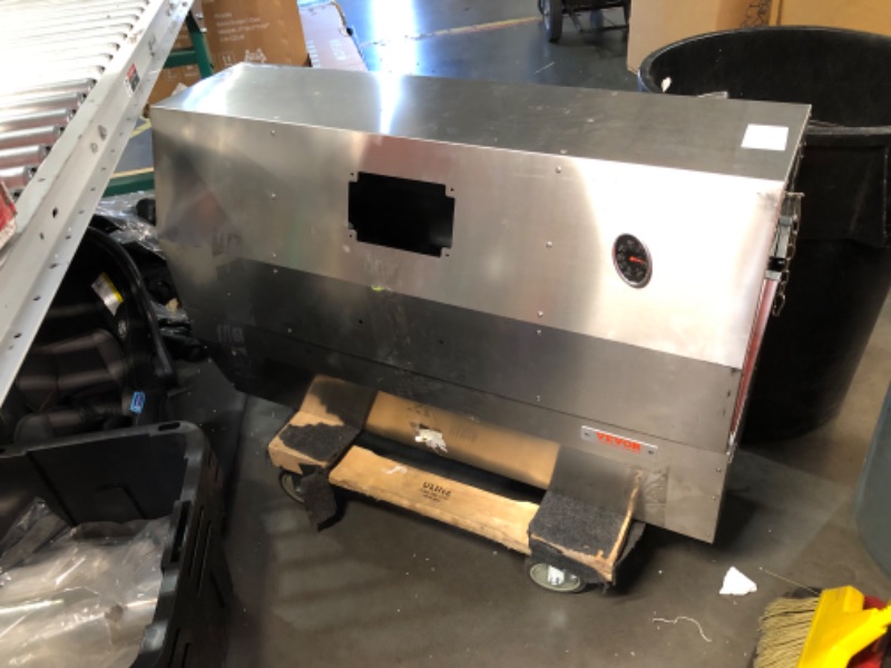 Photo 2 of ***NONREFUNDABLE - MAJOR DAMAGE - MISSING PARTS - SEE COMMENTS***
VEVOR Stainless Steel Rotisserie Grill with Hooded Cover, BBQ Whole Pig Lamb Goat Charcoal Spit Grill, Electric 50W Motor BBQ Hog Rotisserie Roaster, 46 Inch 132Lbs Capacity Lamb Rotisserie