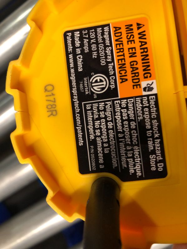 Photo 4 of ***USED - MAJOR DAMAGE - PLASTIC CRACKED AND BROKEN - SEE PICTURES - UNABLE TO TEST***
Wagner Spraytech 0520000 Power Tex Electric Corded Texture Sprayer, Sprays 3 Textured Patterns - Popcorn, Knockdown, and Orange Peel, 1 Gallon Hopper iSpray Front End S