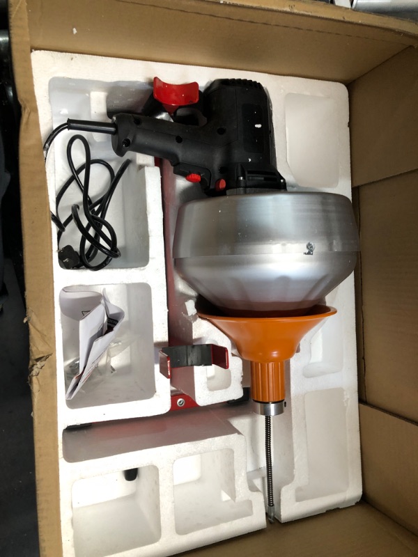 Photo 1 of DrainX X25 PowerDrive Electric Drain Cleaning Machine, 1/4" Cable, 25 FT
