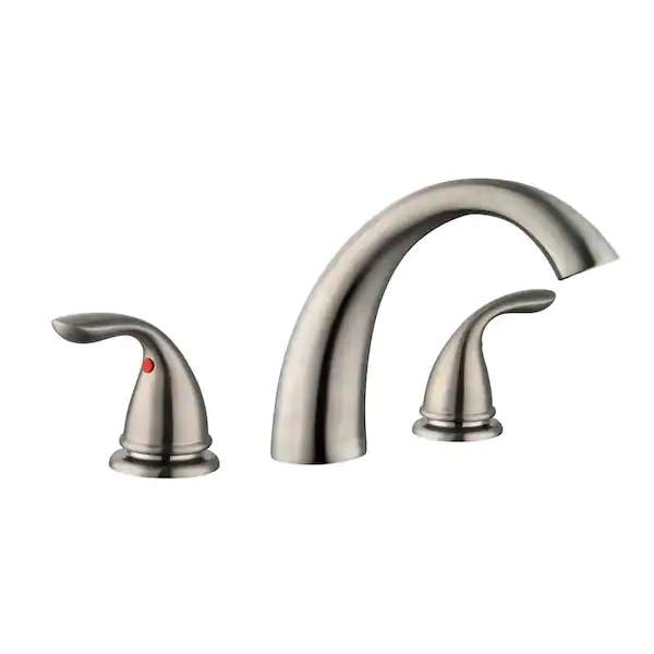 Photo 1 of ***USED - LIKELY MISSING PARTS - UNABLE TO VERIFY FUNCITONALITY***
Glacier Bay 461-3004 Builders 2-Handle Deck-Mount Roman Tub Faucet in Brushed Nickel