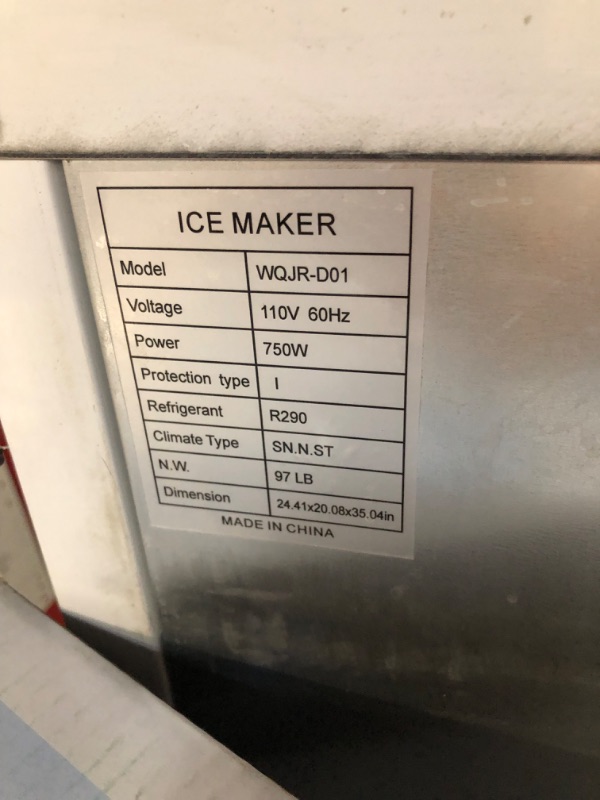 Photo 2 of [NONREFUNDABLE, FOR PARTS/ READ NOTES]
ROVSUN 440lbs/24h Commercial Ice Maker, Freestanding Ice Machine with LED Control Panel & 77lbs Storage Bin, Perfect for Restaurant Bar Cafe Home Office, Includes Scoop & Connection Hose