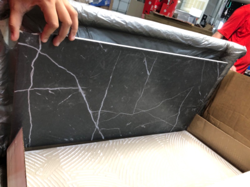 Photo 2 of (NON-REFUNDABLE) Nero Marquina 12 in. x 24 in. Matte Porcelain Stone Look Floor and Wall Tile (16 sq. ft./Case)