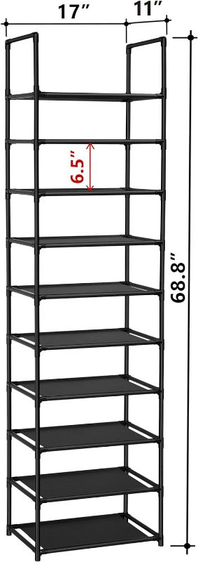 Photo 5 of (NON-REFUNDABLE) FIDUCIAL HOME 10 Tiers Shoe Rack 20-25 Pairs Sturdy Shoe Shelf