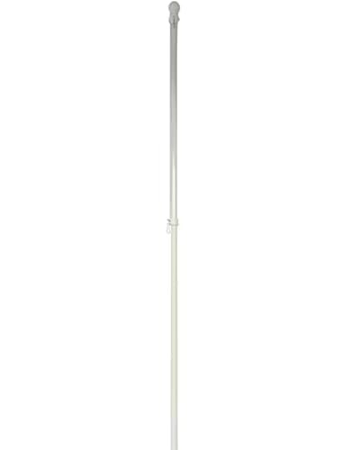 Photo 1 of ***PACK OF ***Rain or Shine 5.75-ft White & Black Metal House Flag Pole