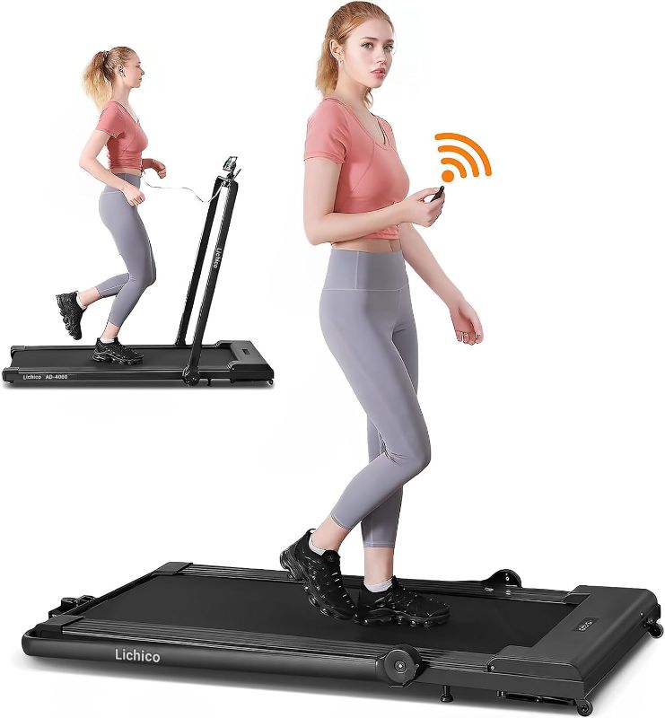 Photo 1 of (NON-REFUNDABLE) YRUN Under Desk Treadmill, 2 in 1 Portable Folding Treadmill, 3.0HP Brushless Motorized Electric Walking Treadmill, Larger Running Area, Small Mini Walking Pad Running Machine for Home Office