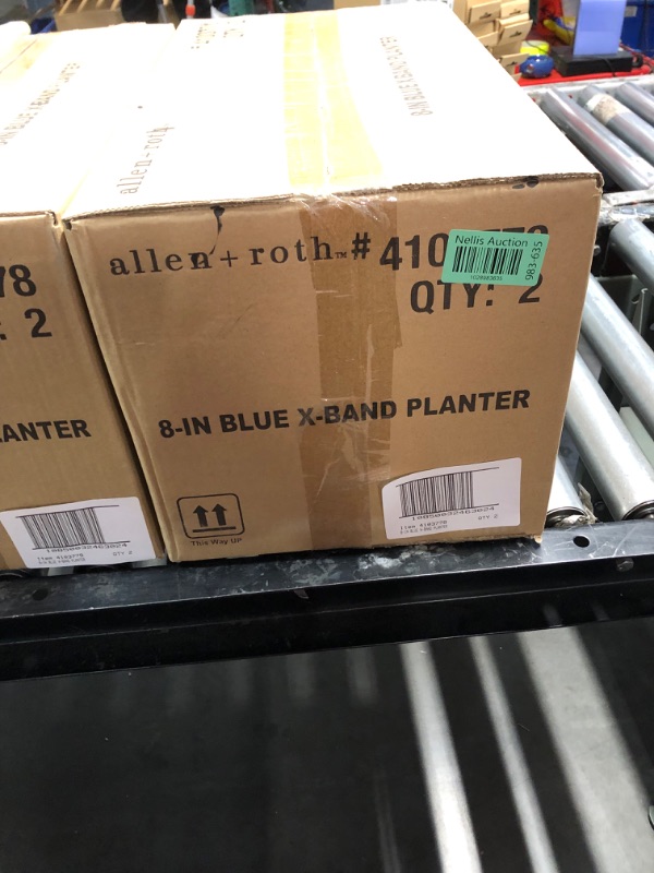 Photo 5 of ***USED***
allen + roth Round 7.87-in W x 7.87-in H Blue Ceramic Indoor/Outdoor Planter