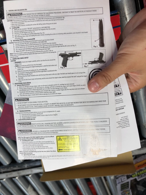 Photo 3 of **NON REFUNDABLE NO RETURN SOLD AS IS**PARTS ONLY**(not functional)(sold for pats only) Crosman Full Auto CO2-Powered Air Rifle/Pistol P1 Pistol w/Laser Sight