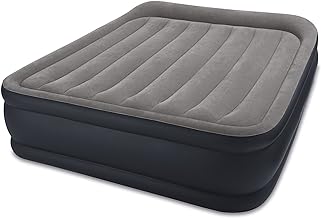 Photo 1 of Intex Dura-Beam Standard Series Deluxe Pillow Rest Raised Airbed with Internal Pump, Queen Grey Airbed Queen Deluxe