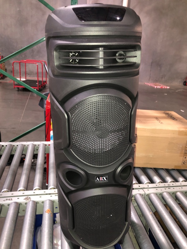 Photo 2 of (NON-REFUNDABLE) Audiobox Dual 8" Portable Party PA Speaker P/N ABX-2900R LED Lit RGB 32"Tall
