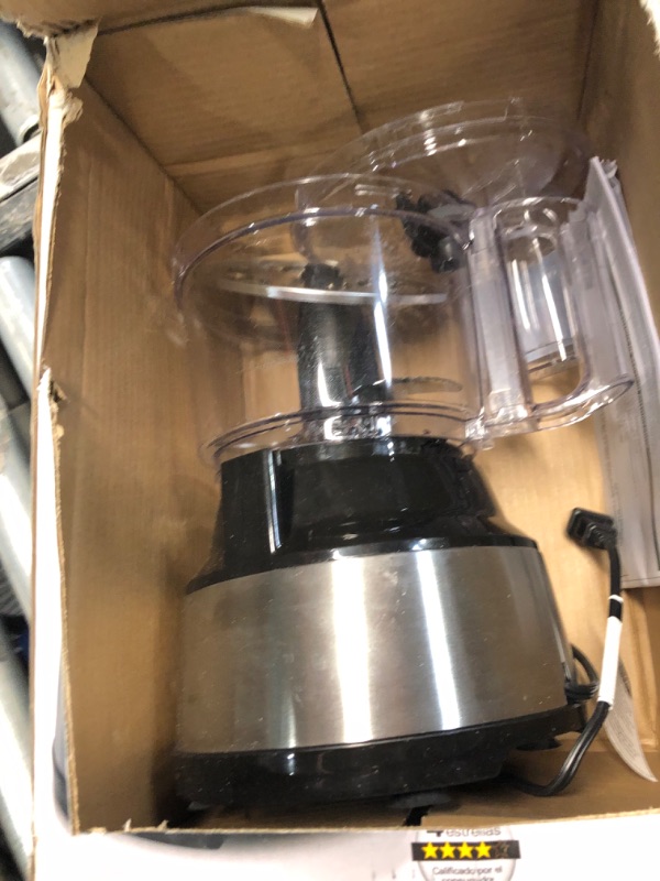 Photo 2 of Hamilton Beach 70730 Bowl Scraper 10 Cup Food Processor - Black/Silver