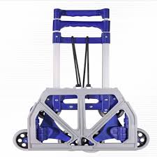 Photo 1 of FCH Folding Hand Truck Aluminum Portable Folding Hand Cart 165lbs Capacity Hand Cart and Dolly Ideal for Home, Auto, Office,Travel Use,Blue