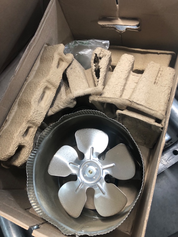 Photo 2 of iPower 8'' Inline Booster Duct Fan 420 CFM Low Noise HVAC Exhaust Blower and Flexible Aluminum Ducting 8 Feet for Basements, Bathrooms, Kitchens and Attics Ventilation 8 Inch Fan+Ducting