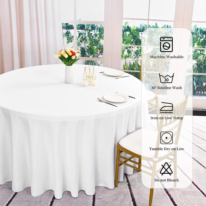 Photo 1 of *stock photo for reference* (Pack of 2) Round Tablecloths White 