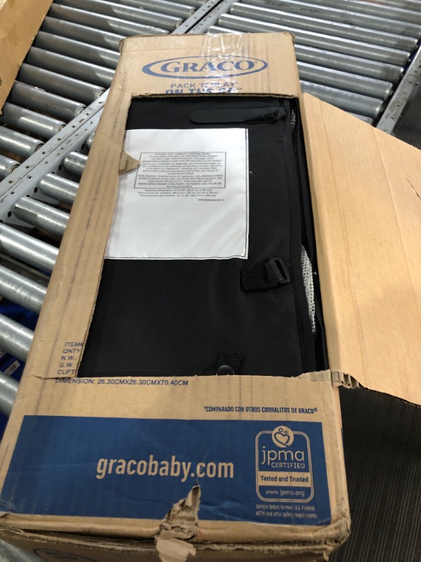 Photo 2 of ***USED - DAMAGED - SLASHED - SEE PICTURES - MISSING CARRY CASE***
Graco Pack 'n Play® On The Go™ Playard, Kaden w/ Infant Bassinet w/ Full-size Infant Bassinet