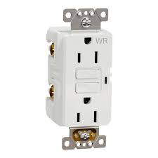 Photo 1 of  15-Amp 125-volt Tamper Resistant Weather Resistant GFCI Residential Decorator Outlet, Matte White
