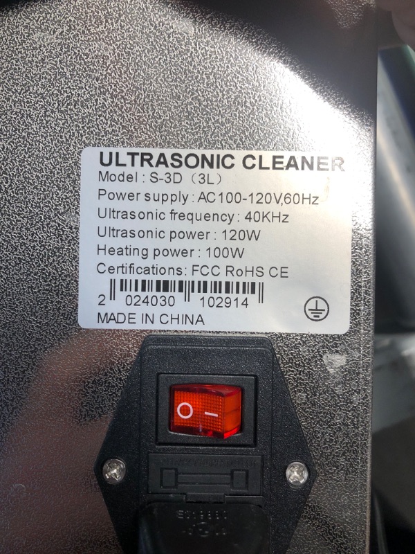 Photo 4 of (READ FULL POST) Ultrasonic Cleaner - 3L 120W Jewelry Cleaner Ultrasonic Machine with Heater Timer for Cleaning 3D Printed, Parts, Carburetor, Circuit Board, Dirty Jewelry