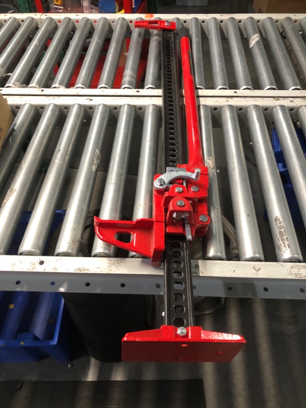 Photo 4 of ***USED - NO PACKAGING - LIKELY MISSING PARTS - UNABLE TO TEST - SEE PICTURES***
BIG RED TR6501B Torin 48" Ratcheting Off Road Utility Farm Jack, 3 Ton (6,000 lb) Capacity, Red