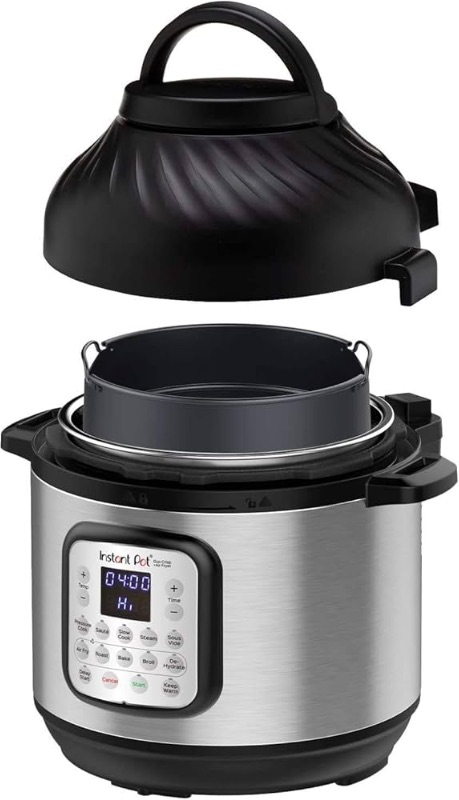 Photo 1 of ***NONREFUNDABLE - NOT FUNCTIONAL - FOR PARTS ONLY - SEE COMMENTS***
Instant Pot Duo Crisp 11-in-1 Air Fryer and Electric Pressure Cooker Combo with Multicooker Lids that Air Fries, Steams, Slow Cooks, Sautés, Dehydrates, & More, Free App With Over 800 Re