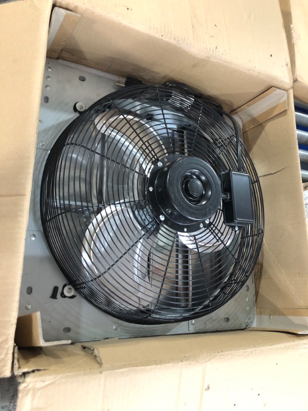 Photo 2 of KEN BROWN 18 Inch Shutter Exhaust Fan With 1.65 Meters Power Cord Wall Mounted, High Speed 2600CFM, Vent Fan For Garages And Shops, Greenhouse,Attic Ventilation 18 Inch Fan Wtih Power Cord