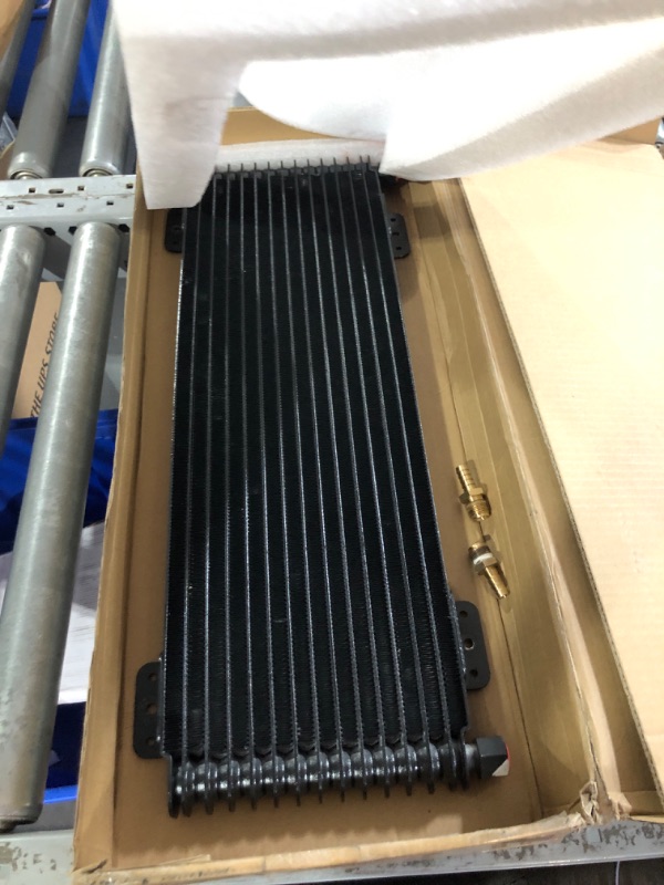 Photo 2 of **MISSING ITEMS**40k LPD47391 Transmission Oil Cooler Kit Compatible with Heavy Duty 40,000 GVW Max Low Pressure Drop Trans Cooler with Mounting Hardware, Towing Applications and Advanced Cooling Protection - Black