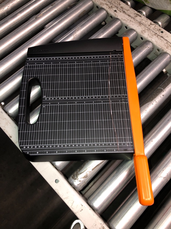 Photo 2 of (READ FULL POST) Fiskars Recycled Bypass Paper Trimmer - 12" Cut Length - Guillotine Paper Cutter with Self-Sharpening Blade - Black Recycled Trimmer 12"