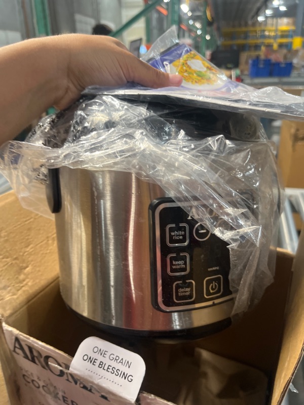 Photo 3 of ***HEAVILY USED AND DIRTY - SEE PICTURES - UNABLE TO TEST***
AROMA Digital Rice Cooker, 4-Cup (Uncooked) / 8-Cup (Cooked), Steamer, Grain Cooker, Multicooker, 2 Qt, Stainless Steel Exterior, ARC-914SBD 4 Cup Uncooked / 8 Cup Cooked