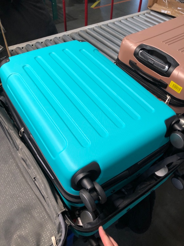 Photo 4 of (READ FULL POST) Luggage Sets 5 Piece, Expandable Luggage Set Clearance for Women GREEN/TEAL (SEE PHOTOS) 