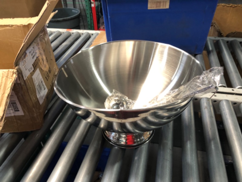 Photo 5 of ***DAMAGED - DENTED - SEE PICTURES***
3 Gallon 12L Stainless Steel Champagne Bucket Punch Bowl with Ladle Ice Bucket for Parties Metal Wine Bowl with Base Large Size Ice Bowl for Wine Beer Home Bar Parties