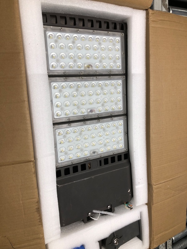 Photo 2 of ***HEAVILY USED AND DIRTY - LIKELY MISSING PARTS - UNABLE TO TEST - SEE PICTURES***
LEDMO 300W LED Parking Lot Lights with Adjustable Arm Mount Dusk-to-Dawn Photocell Sensor Outdoor Commercial Area Lighting 36000LM 5000K IP65 LED Street Flood Security Lig