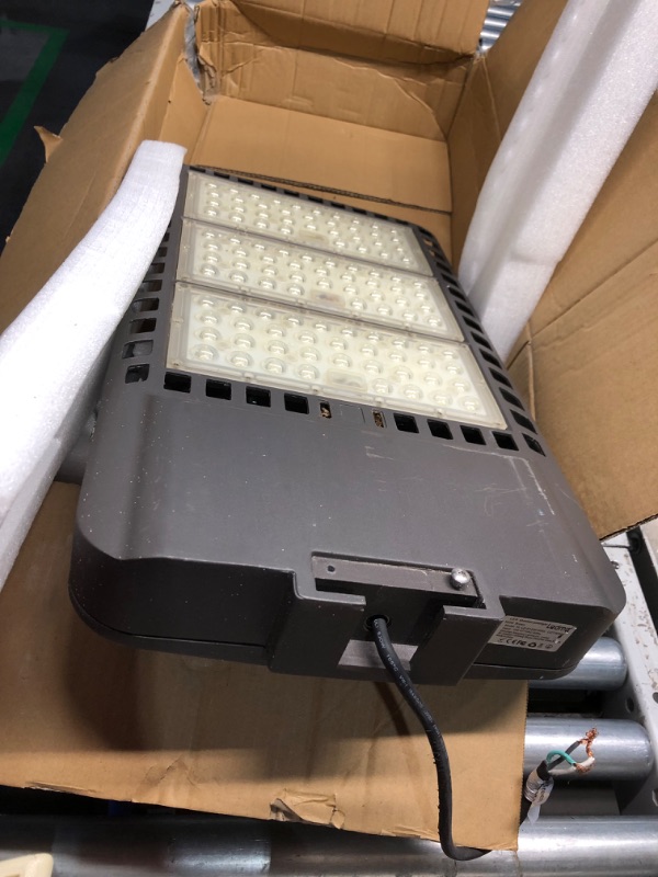 Photo 1 of ***HEAVILY USED AND DIRTY - SEE PICTURES - LIKELY MISSING PARTS - UNABLE TO TEST***
LEDMO 300W LED Parking Lot Lights with Adjustable Arm Mount Dusk-to-Dawn Photocell Sensor Outdoor Commercial Area Lighting 36000LM 5000K IP65 LED Street Flood Security Lig