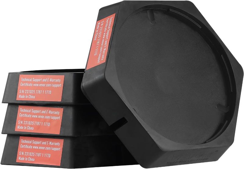 Photo 1 of (READ FULL POST) VEVOR RV Leveling Pads, 9 Inch Round Landing Feet, Permanent Attached Jack Stabilizers, Rubber Jack Pads, 5000 lbs Capacity per RV Jack Pad, 5th Wheels, Travel Trailers, Class A/C Motorhomes (4-Pack)
