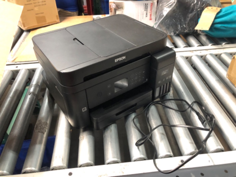 Photo 6 of ***USED - POWERS ON - UNABLE TO TEST FURTHER - USED AND DIRTY***
Epson WorkForce ET-3750 EcoTank Wireless Color All-in-One Supertank Printer with Scanner, Copier and Ethernet