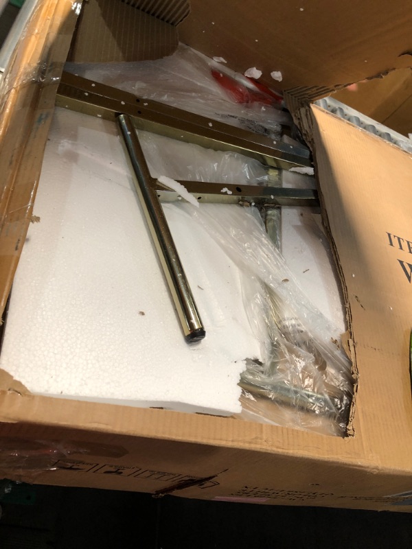 Photo 1 of Merax Modern Oval Coffee 2 large Drawers Storage Accent Table, 47.2'', Off White Off White 47.2''